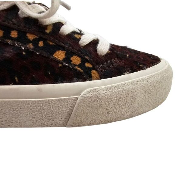 Madewell Womens 5.5 Sidewalk Low Top Sneakers in Painted Leopard Colorblock Calf - Picture 8 of 15